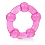 Island Rings Three-Pack Beaded Cock Ring – Pink - Image 7
