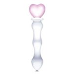 Sweetheart Glass Dildo – 8 Inch, Pink/Clear with Heart-Shaped Handle - Image 6