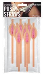 Hott Products Pussy Straws – 8-Piece Set, Beige