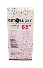 Confetti Cock 8.5 in Translucent Silicone Dildo with Suction Cup Base - Image 5
