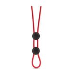 Stay Hard Silicone Double Loop Cock Ring – Red - Image 2