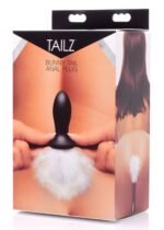 Bunny Tail Anal Plug – White, Phthalate-Free Silicone - Image 3