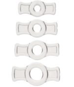 TitanMen Tools Cock Ring Set – Clear, 4-Piece, Phthalate-Free