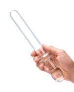 9.25 Inch Classic Smooth Dual-Ended Dildo - Clear - Image 3