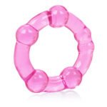 Island Rings Three-Pack Beaded Cock Ring – Pink - Image 5