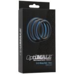 Optimale 3 Ring Set Silicone Cock Rings – Slate - Image 2