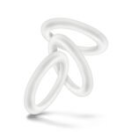 Performance - Vs2 Pure Premium Silicone Cockrings - Small - White - Image 4