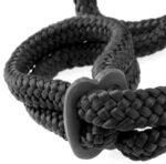 Fetish Fantasy Series Silk Rope Love Cuffs – Black - Image 5