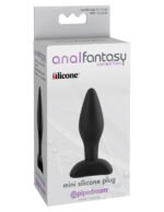 Anal Fantasy Collection Mini Silicone Plug - Black - Image 3