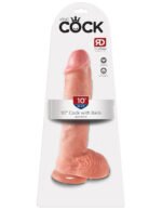 King Cock 10-Inch Dildo with Balls – Flesh - Image 5