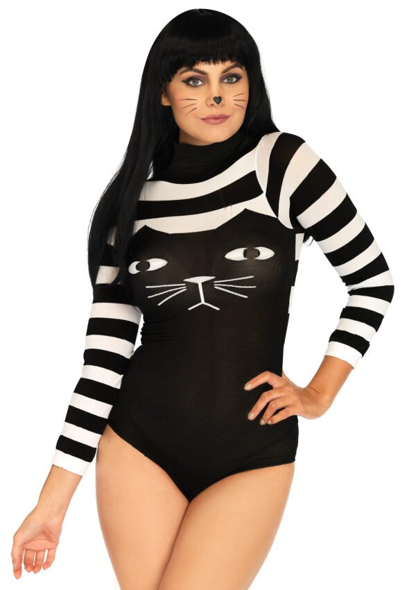 Striped Cat Bodysuit - One Size