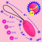 Vibrating Silicone Egg With Digital Remote – Pink - Image 3