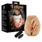 Enlust Selena Beige Vibrating Stroker – TPE, Dual Openings, Waterproof - Image 3