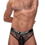 Cock Pit Net Cock Ring Thong - S/ M - Black