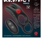 Red Dot Vibrating Cock Ring V1 With Remote - Black/red