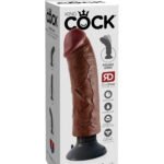 King Cock 8-Inch Vibrating Cock - Brown