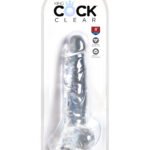 King Cock Clear 8 Inch Cock With Balls
