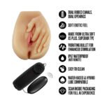 Enlust Selena Beige Vibrating Stroker – TPE, Dual Openings, Waterproof - Image 5