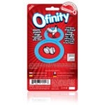Ofinity Double Cock Ring – Blue, Phthalate-Free - Image 5