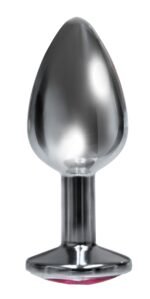 The 9's The Silver Starter Bejeweled Stainless Steel Anal Plug – Pink - Image 3