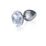 The 9's the Silver Starter Bejeweled Stainless Steel Plug - Diamond