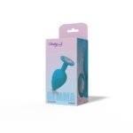 Gemma Clear Iridescent Gem Teal Silicone Plug - L