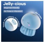 Satisfyer Jelly-Cious Rechargeable Clitoral Vibrator with Air Pulse – Blue - Image 5