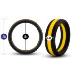 Performance - Silicone Go Pro Cock Ring - Black/gold/black - Image 3