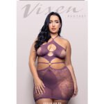 Focus on Me Cut-Out Halter Dress - Queen - Purple Wisteria