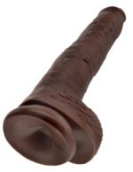 King Cock 14 Inch Cock With Balls - Brown - Image 5