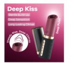 Deep Kiss Rechargeable Air Pulse Vibrator – Burgundy - Image 3
