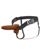 Fantasy X-Tensions Elite 6" Vibrating Hollow Silicone Strap-on - Brown - Image 2