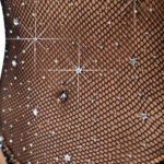 Star Rhinestone Snap Crotch Bodysuit - One Size -  Black