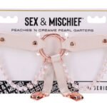 Peaches 'N Creame Pearl Garters - Peach