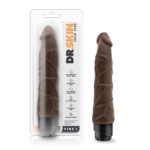 Dr. Skin Cock Vibe 1 Vibrating Cock Ring – Chocolate, 9 Inch - Image 3