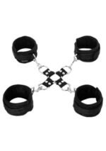 5 Piece Hog Tie and Cuff Set - Black - Image 4