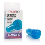 Beaded Masturbator with Silver Stroker Beads – Blue - Image 5