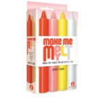 The 9's Make Me Melt Sensual Warm-Drip Candles 4 Pack - Pastel