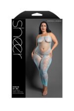 Dream of Me Footless Open Crotch Bodystocking – Queen – Light Blue