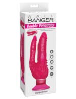 Wall Bangers Double Penetrator Vibrating Anal and Vaginal Stimulator – Red