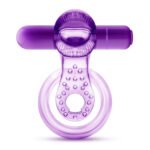 Play With Me - Lick It - Vibrating Double Strap Cockring - Purple - Image 3