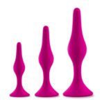 Luxe Beginner Plug Kit – 3-Piece Anal Plug Set, Platinum-Cured Silicone, Pink - Image 4