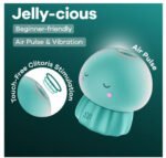 Satisfyer Jelly-Cious Rechargeable Clitoral Vibrator with Air Pulse – Green - Image 5