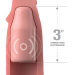 Fantasy X-Tensions Elite 9 Inch Sleeve Vibrating  3 Inch Plug With Remote - Light