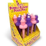 Super Fun Penis Bubble Blowing Penis Pen - Display of 12ct