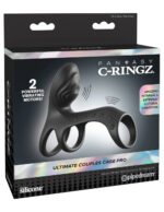 Fantasy C-Ringz Ultimate Couples Cage Pro Dual-Motor Vibrating Cock Ring – Black