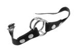 Deep Throat Gag – Stainless Steel and PU Leather – Black - Image 3