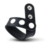 Performance Vs5 Silicone 3-Snap Cock Ring – Black - Image 4