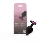 Gemma Pink Gem Black Silicone Anal Plug – Large - Image 3