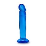 B Yours - Sweet n' Small 6 Inch Dildo With Suction Cup - Blue - Image 4